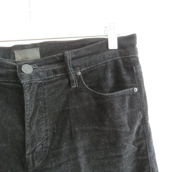 MOTHER The Charmer in My Life As A Snow Bunny Black Velvet Pants - Size 31 - Picture 5 of 13